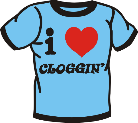 SW-09 "I LUV CLOGGING" LOGO